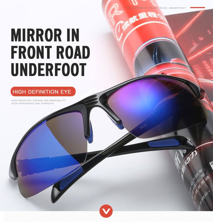 Cycling Running Sports Polarized Sunglasses Rectangle Half Rim Women Men 0