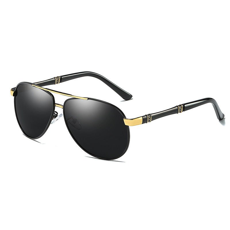 China Color Film Glasses Case Men&#039;S Metal Frame Polarized Sunglasses UV400 Resin Lens company