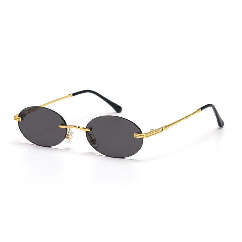 buy UV400 Vintage Oval Sunglasses Small Metal Frame Candy Color online manufacturer