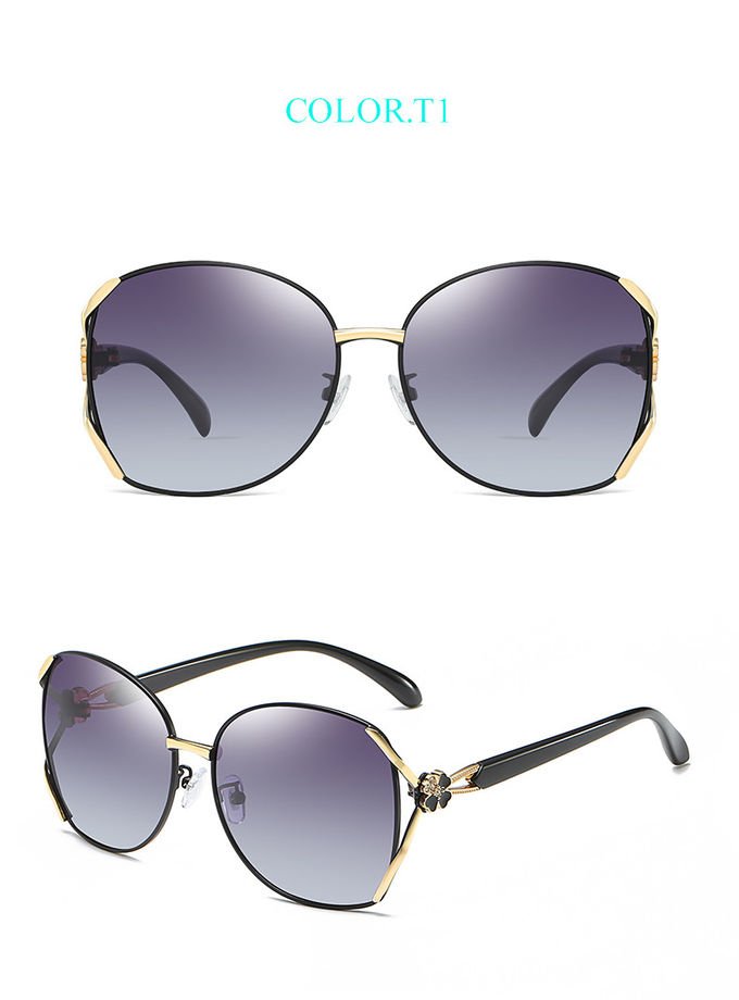 UV400 Metal Polarized Sunglasses Retro TAC Four Leaf Clover Sunglasses 4