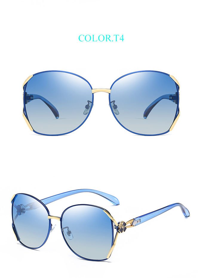 UV400 Metal Polarized Sunglasses Retro TAC Four Leaf Clover Sunglasses 7