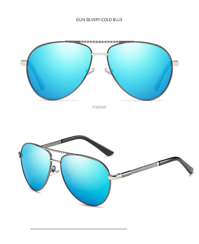 Alloys Pilot Polarized Lens Mens Luxury Sunglasses UV400 Driving Night Fishing Glasses 6