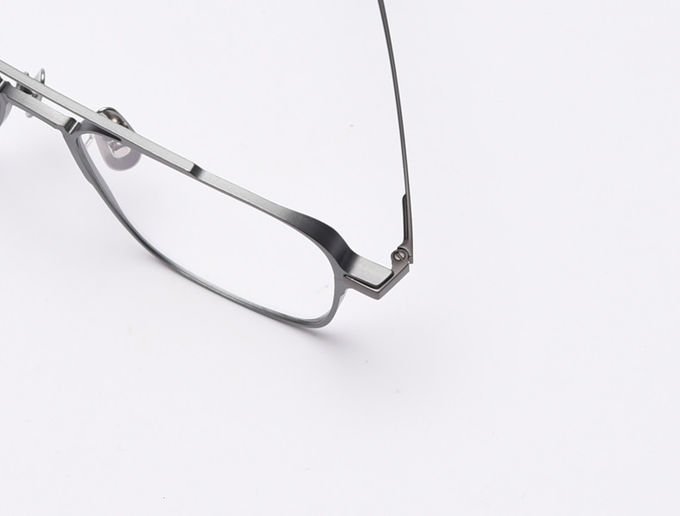 Vogue Double Bridge Square Metal Optical Glasses BSCI 136MM Plain Lens 7