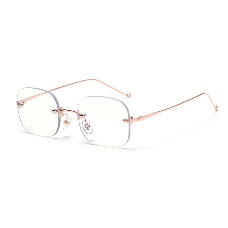 buy Flat Mirror Ladies Street Shooting Square Frameless Glasses Trendy 130MM online manufacturer