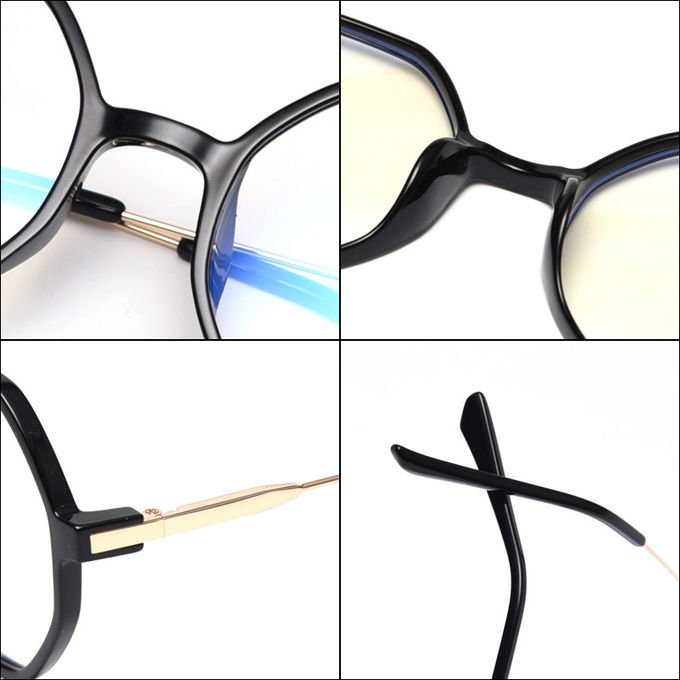 Retro Polygonal Anti Blue Light Glasses Men Women Fashion Optical Computer 8
