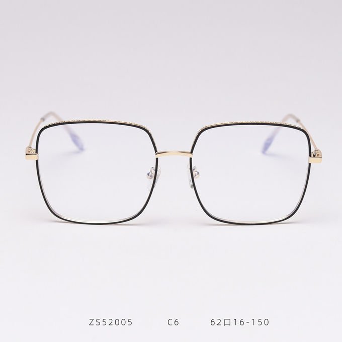 Silver Alloy Square Big Frame Glasses Men Women Unisex Decoration Transparent Frame Glasses 6