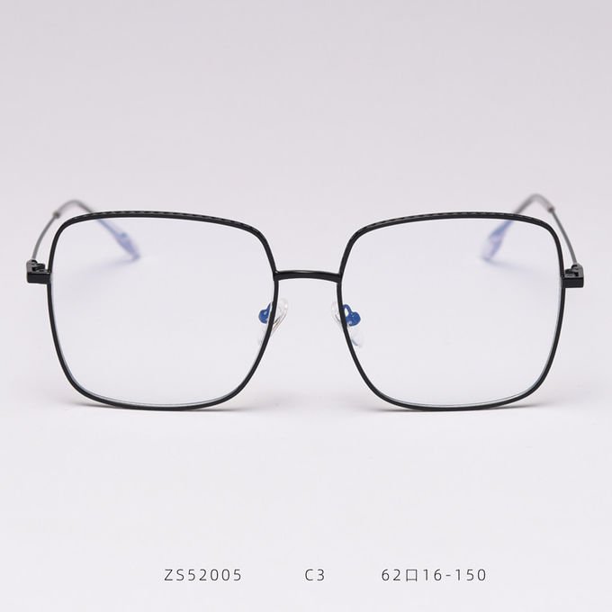 Silver Alloy Square Big Frame Glasses Men Women Unisex Decoration Transparent Frame Glasses 4