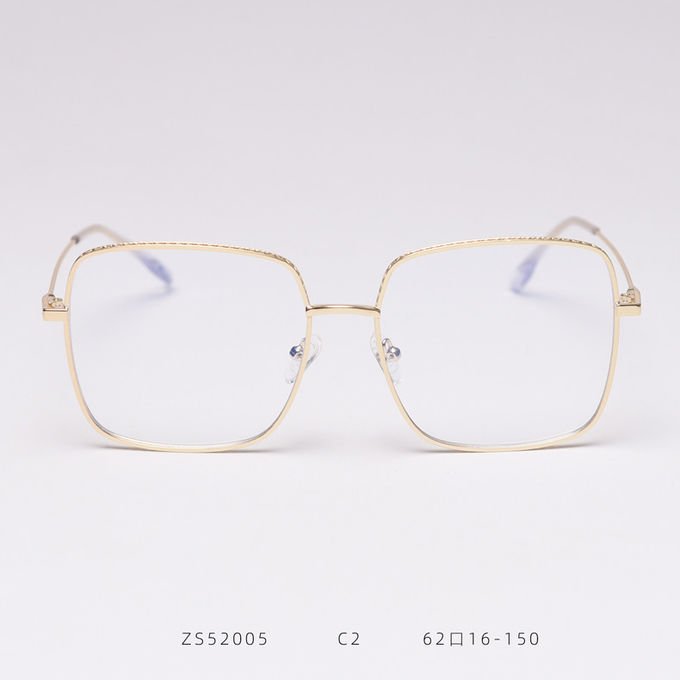 Silver Alloy Square Big Frame Glasses Men Women Unisex Decoration Transparent Frame Glasses 3