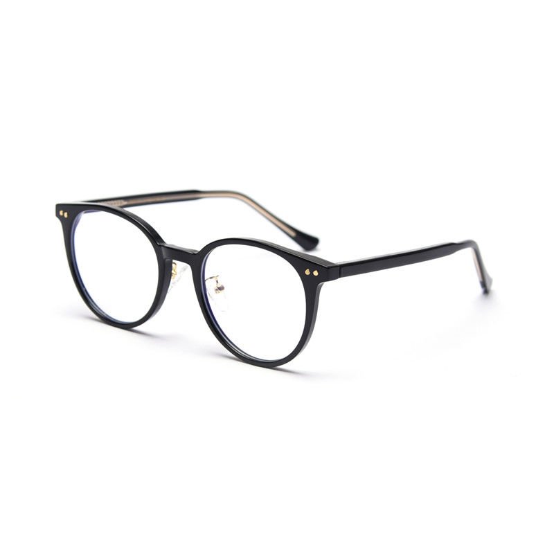 China Myopia Female TR90 Material Glasses Trendy Net Red Round Blue Plate Flat Mirror Fashion Street Shooting company