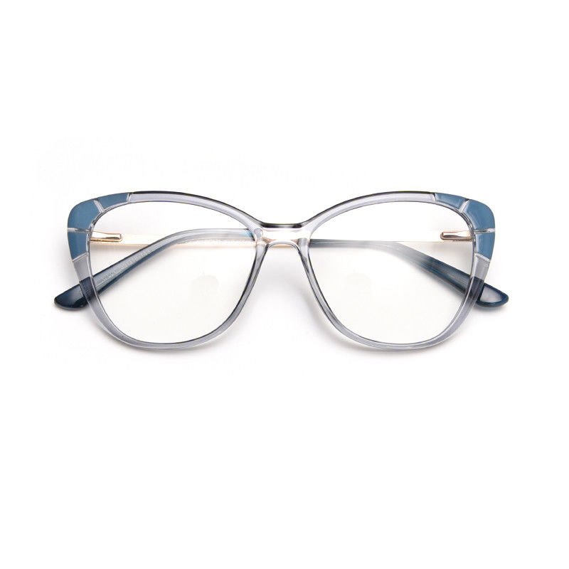 China Fashion Ladies Oversized Tr90 Glasses Frames Tr90 Blue Light Glasses company