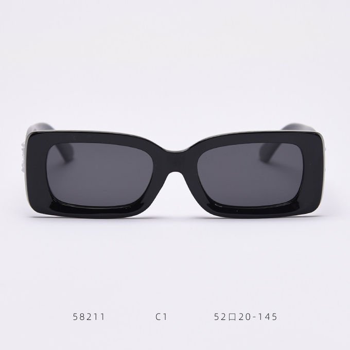 Colorful Lens Small 143MM Trendy Rectangle Frame Sunglasses BSCI TR90 6