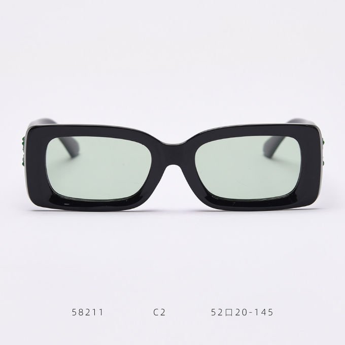 Colorful Lens Small 143MM Trendy Rectangle Frame Sunglasses BSCI TR90 5