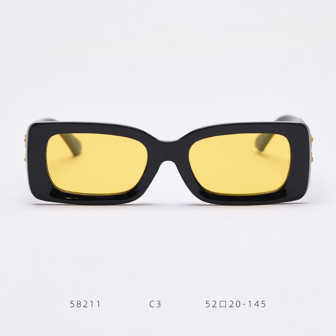Colorful Lens Small 143MM Trendy Rectangle Frame Sunglasses BSCI TR90 1