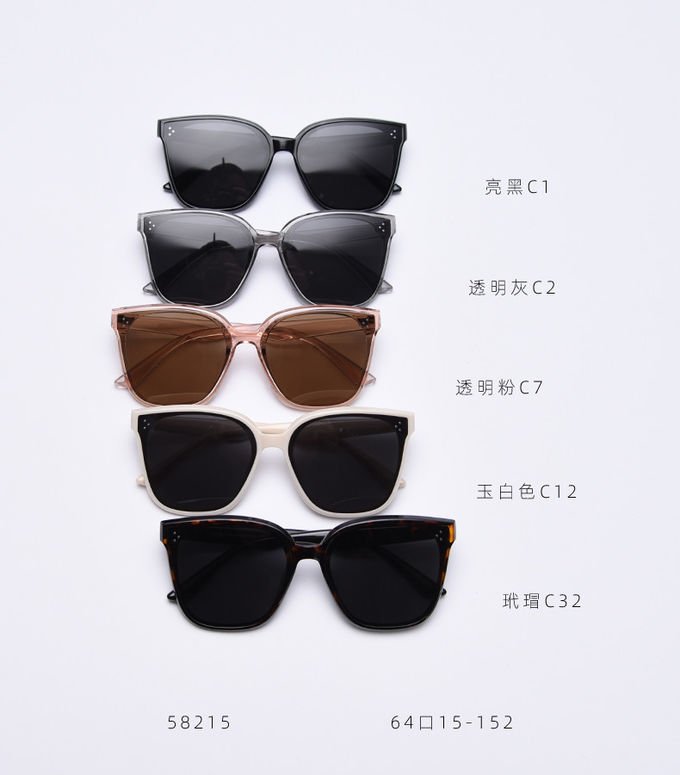 Women Retro Big Frame Square TR90 Sunglasses Trendy Polarized Men 6