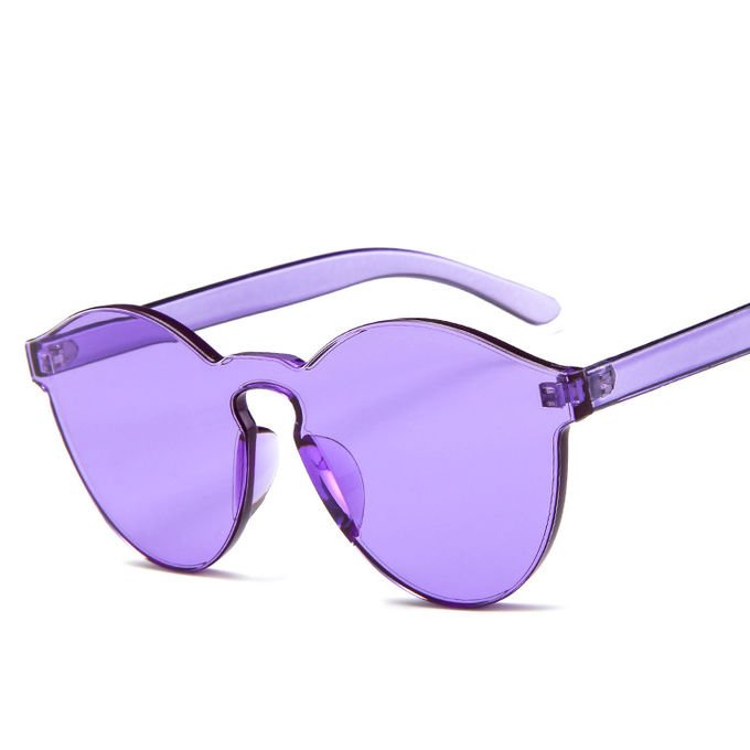 Colorful One Piece Lens Transparent Round Retro Hot Sale Sunglasses 7