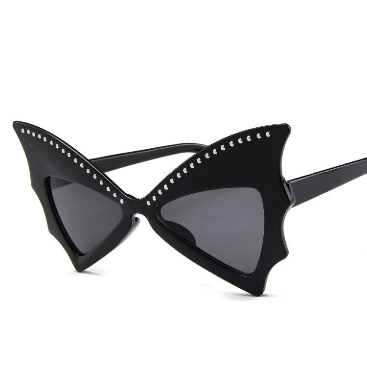 buy Oversized Women Bat Sharp Rivet Big Frame Sunglasses Personality Dance Party Glasses online manufacturer