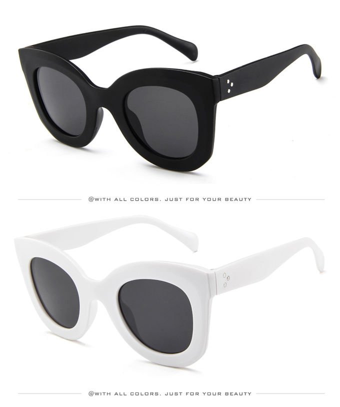 Butterfly Frame Sunglasses Fashionable Unisex Square Solaires 3
