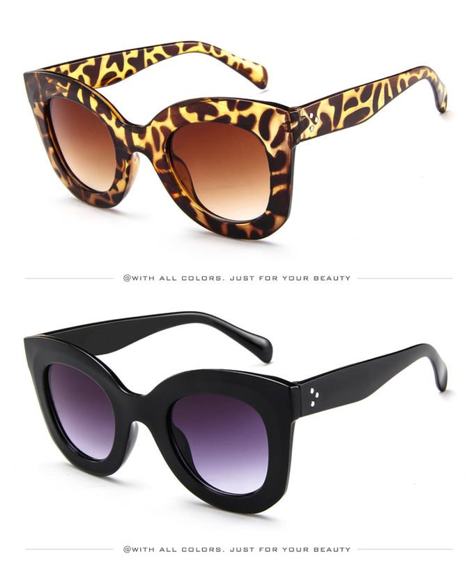 Butterfly Frame Sunglasses Fashionable Unisex Square Solaires 5