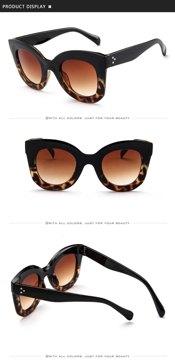 Butterfly Frame Sunglasses Fashionable Unisex Square Solaires 6