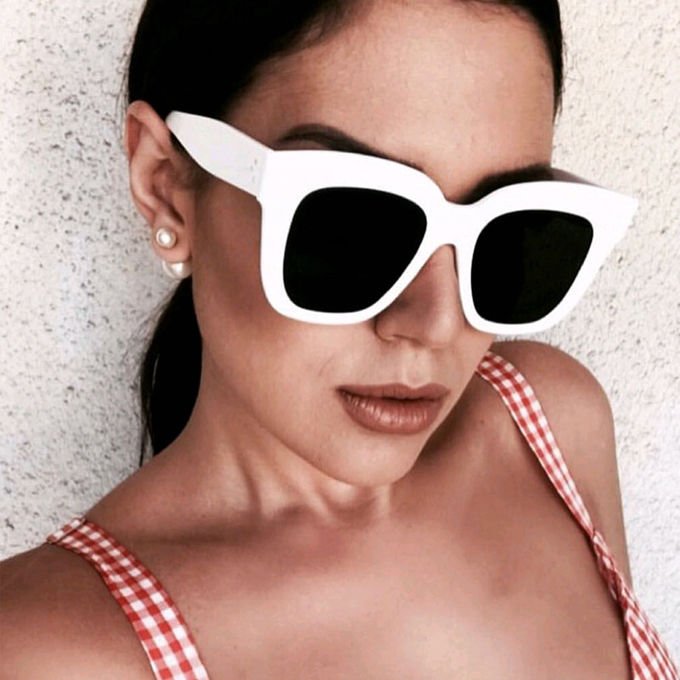 Butterfly Frame Sunglasses Fashionable Unisex Square Solaires 11
