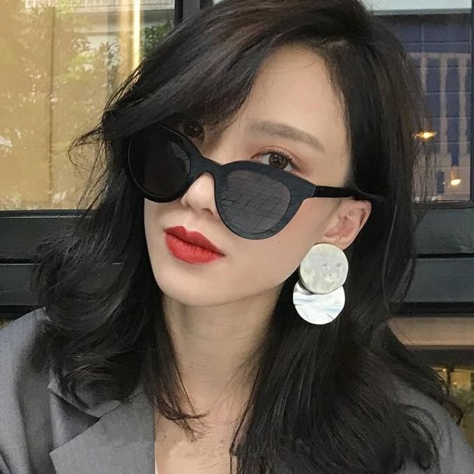 UV400 Round Women Retro Ladies Oval Sunglasses Acrylic Lens 10