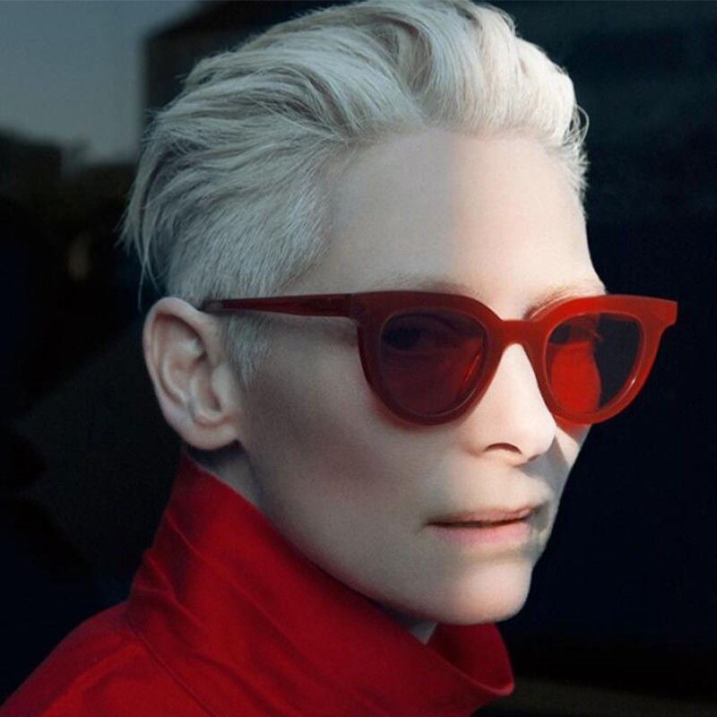 buy UV400 Round Women Retro Ladies Oval Sunglasses Acrylic Lens online manufacturer