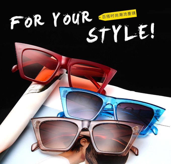 Retro Luxury Sunglasses BSCI Women'S Plastic Candy Color Glasses Outdoor Travel 2