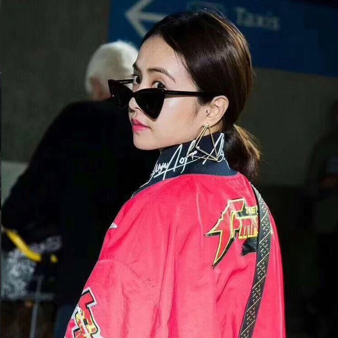 Triangle UV400 Vintage Women Retro Cat Eye Sunglasses 9