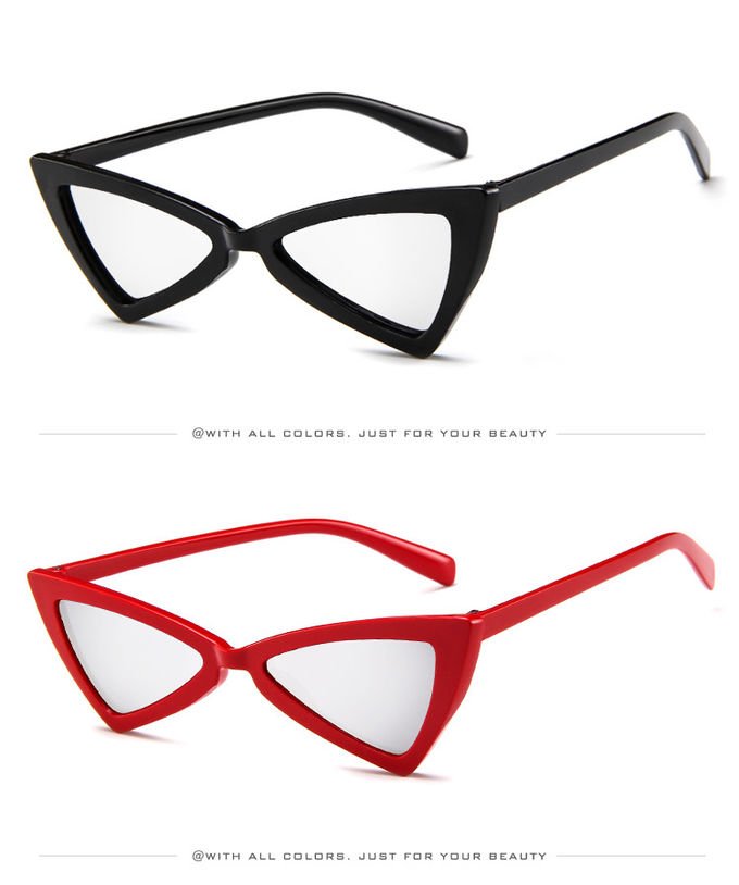 Triangle UV400 Vintage Women Retro Cat Eye Sunglasses 4