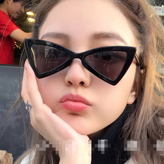 Triangle UV400 Vintage Women Retro Cat Eye Sunglasses 10