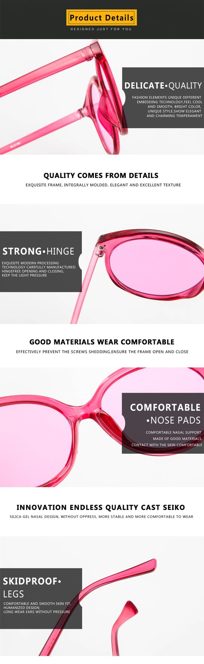 Big Frame Retro Jelly Color Round Frame Sunglasses Fashion Trend Glasses 10