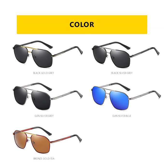 Men Polarized HD Drive Retro Pilot Sunglasses Anti Glare Goggles Ultralight Frame 11