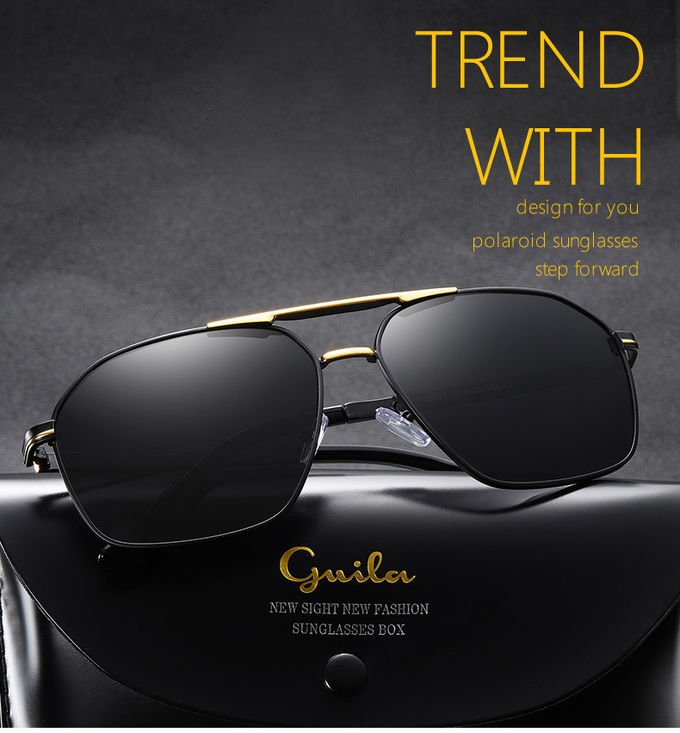 Men Polarized HD Drive Retro Pilot Sunglasses Anti Glare Goggles Ultralight Frame 1
