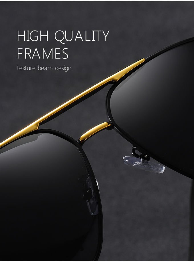 Men Polarized HD Drive Retro Pilot Sunglasses Anti Glare Goggles Ultralight Frame 4