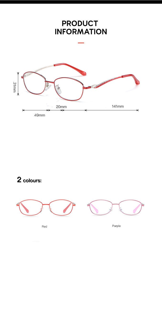 Colorful Full Frame Reading Glasses Cute Readers For Women Anti Blue Light 8