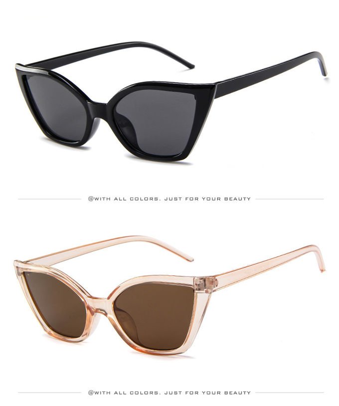 Women'S Triangle Shape BSCI Small Frame Cat Eye Sunglasses 147MM 1