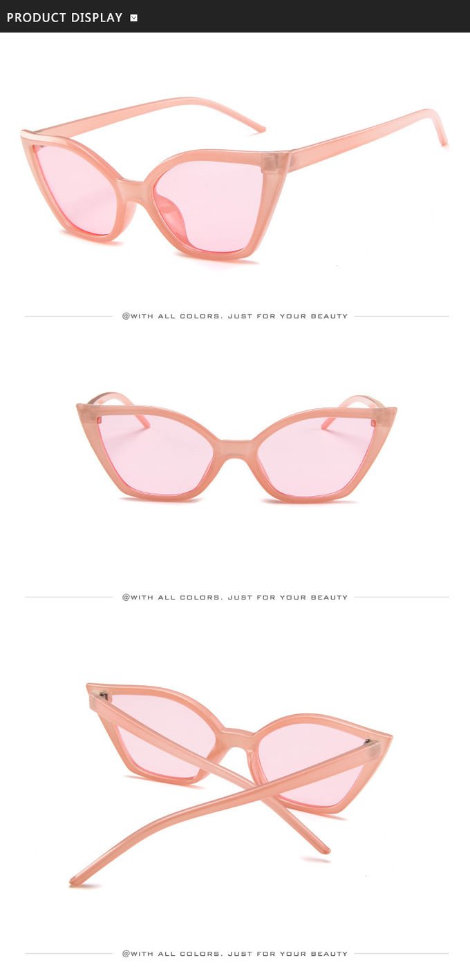 Women'S Triangle Shape BSCI Small Frame Cat Eye Sunglasses 147MM 3