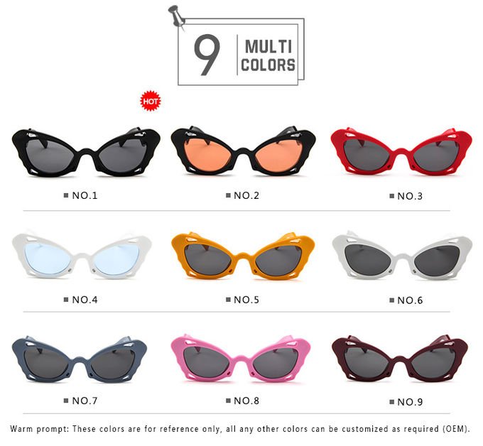 Cute Sexy Ladies Butterfly Shaped Sunglasses Female Promotion Sunglasses 8