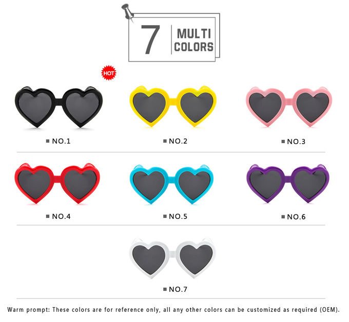 Women UV400 BSCI Love Heart Shaped Sunglasses Cat Eye Mod Vintage Style 6