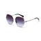 Rimless Women UV400 Metal Frame Polarized Sunglasses Oversized Gradient