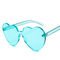BSCI Love Heart Shaped Sunglasses Clear Jelly Color For Women Lady