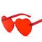 BSCI Love Heart Shaped Sunglasses Clear Jelly Color For Women Lady