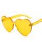 BSCI Love Heart Shaped Sunglasses Clear Jelly Color For Women Lady