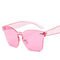 UV400 Rimless Square Frame One Piece Lens Band Packaging Women Hot Sale Sunglasses