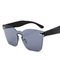 UV400 Rimless Square Frame One Piece Lens Band Packaging Women Hot Sale Sunglasses