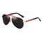 Fashion Metal Frame Polarized Sunglasses Black UV400 Oversized Metal Frame Glasses