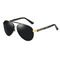 Fashion Metal Frame Polarized Sunglasses Black UV400 Oversized Metal Frame Glasses