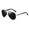 Fashion Metal Frame Polarized Sunglasses Black UV400 Oversized Metal Frame Glasses